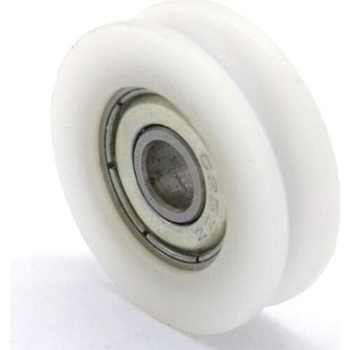 4pcs 5*24*7.1mm 0524UU 6mm U Groove Guide Pulley Sealed Rail Ball Bearing