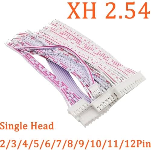 5/10Pcs 10CM XH2.54 JST Electrical Wire Connector XH2.54 2.54mm Pitch 2-12Pin Female Jack Single Head Wire Cable Connector 26AWG