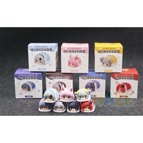 7pcs MmiHoYo Honkai Impact 3 Sleeping Figure Dolls Kiana Kaslana Figure Model Toys Collection In Box