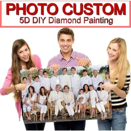 Family Photo 5d Diamond Painting Diy Full DIY Drill Custom Cross Stitch Home Decoration Embroidery Pattern Handmade Paintings