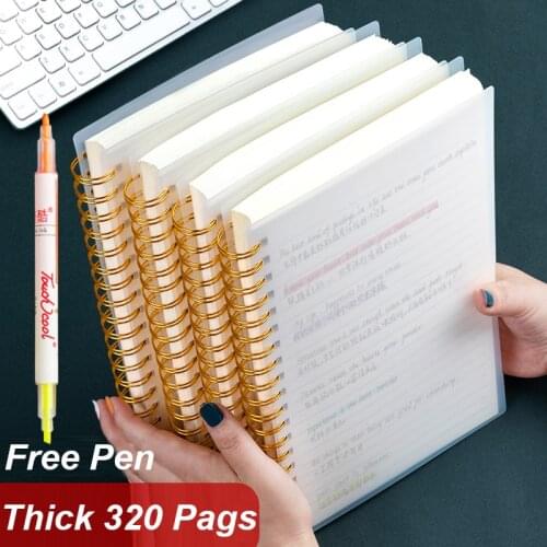 160 Sheet Loose Leaf Notebook Blank Grid lined Cornell Thicken A4 A5 B5 Notebook Diary Bullet Planner Journal School Stationery