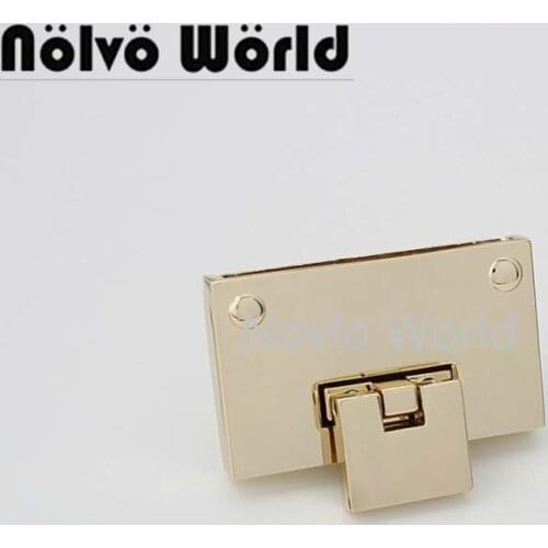 10-30 pieces 3 colors 2 Size Sturdy And Easy Install Large Rectangle Turn Lock for Women Handbag Flip locks