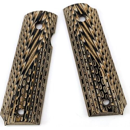 Colt 1911 Grips G10 Handle Full Size 1911 Accessories CNC G10 Handle material Green and black G10