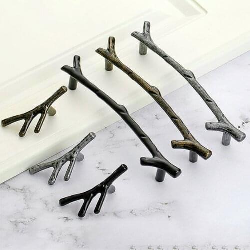 HJY 5Pcs Branch Shape Handle Kitchen Cabinet Handles 128mm Drawer Tree Knobs Cupboard Door Pulls Furniture Hardware WG003