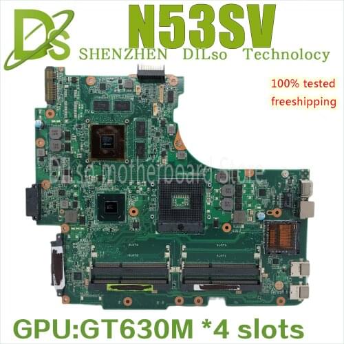 KEFU N53SV Motherboard For ASUS N53SV N53SM Laptop Motherboard rev2.2 n53s GT630M-2G Motherboard Test original Motherboard