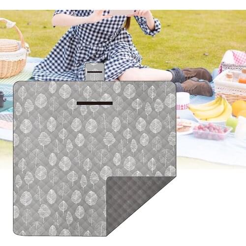 Camping Pad Beach Mat Floor Cushion Machine Washable Plaid Folding Outdoor Waterproof Travel Anti Sand For Multiplayer Picnic