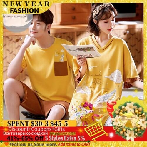 Summer brand Knitted Pajamas Set Women Pyjamas Sleepwear loungewear Pijama Mujer Nightwear Couple Night Suits Homewear Fashion