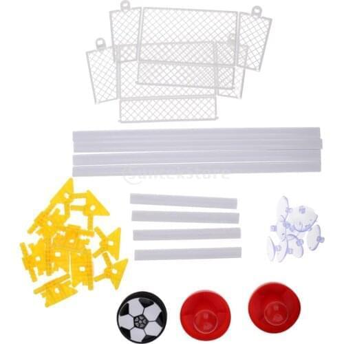 Kids Mini 9cm Air Hockey Indoor Football Soccer Sport Toy Include 1 Ball + 2 Pushers + 2 Gate + Mounting Hardware