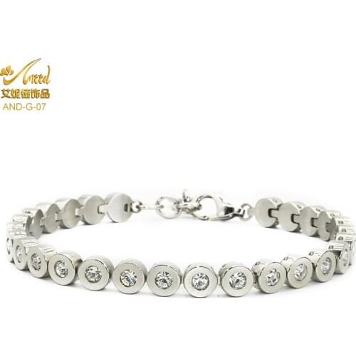 ANIID Fashion Iced Out Bracelet For Women Cubic Zirconia Crystal Tennis Chain Men Bangles Jewelry Cuban Link Hip Hop 2021