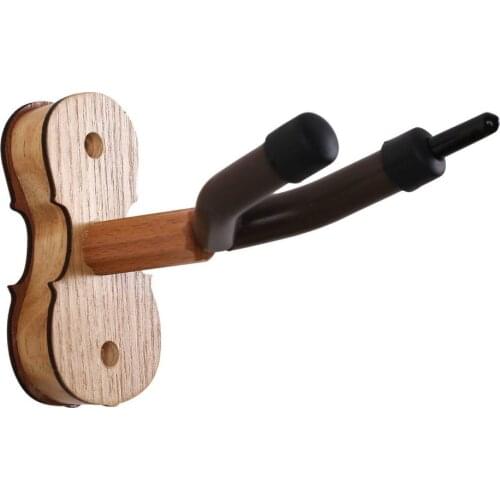 Practical Design Wall Mounted Violin Fiddle Viola Hanger Hook Durable Wood Base Violin Hanger Home Studio Wall Hanger for Violin