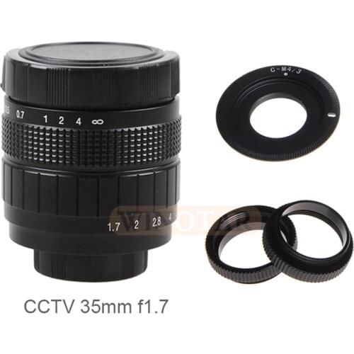 FUJIAN 35mm F1.7 CCTV TV Movie lens+C Mount+Macro ring for Panasonic Micro 4/3 m4/3 GF5 GF6 GX1 GX8 GX7 G85 G7 GH5s GH4 GH2 GH3