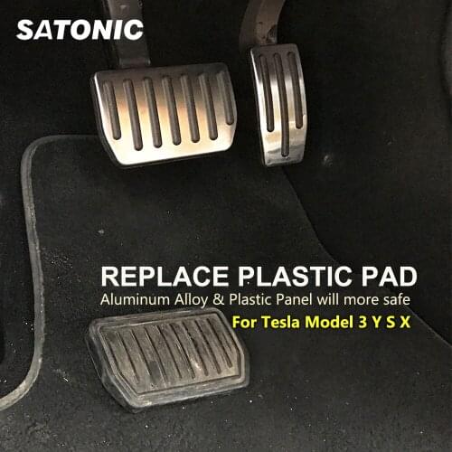 Foot Pedal Pads Brake Pad For Tesla Model 3 Car Accessories Aluminum Alloy Rubber