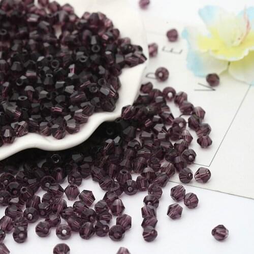 TianBo Sale Clear AB Color 100pcs 4mm Bicone Austria Crystal Beads charm Glass Beads Loose Spacer Bead for DIY Jewelry Making