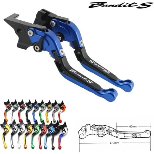 With Laser Logo Bandit S cnc Moto Brake Lever Clutch Lever Part For SUZUKI Bandit 650 S 2015 Motorcycle Bike Cable Handle Grip