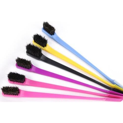 Randomly Color Beauty Double Side Edge Hair Comb Control Hair Brush For Hair Styling Salon Professional Accessories Hair Brush