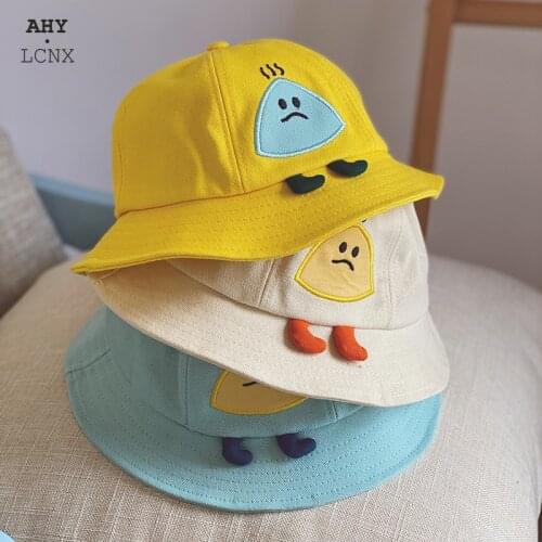 Fashion Spring Summer Outdoor Baby Bucket Hat Girl Boy Cartoon Fisherman Cap Baby Sun Hat Kids Sun Caps Toddler Sunscreen Cap