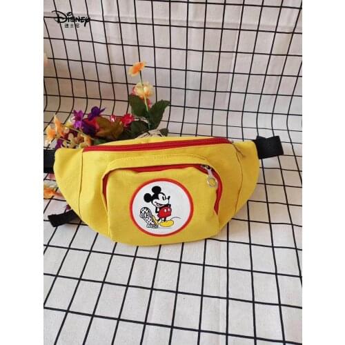 Disney Mickey Mouse Women Zipper Shoulder Bag Polyester Lady Tote Bags Fashion Girl Handbag Cartoon Cute Hobos