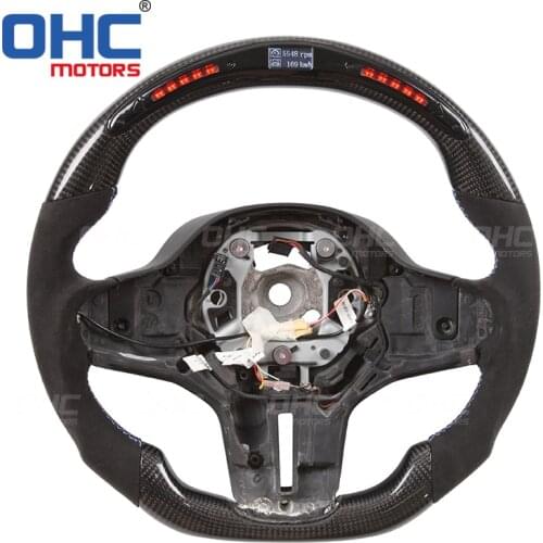 Real Carbon Fiber LED Steering Wheel compatible for BMW G15 F40 G20 G30 G01 G11 G05 8 1 3 5 X3 7 X5 Series