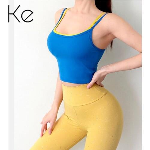KE thin shoulder strap beautiful back sports underwear women gather quick-drying running fitness shock-absorbing sexy yoga bra