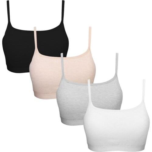 4pcs Women Brassiere Bras For Women Full Cup Breathable Bralette Wire Free Sleep Bra Tube Top For Sports Bra High Quality