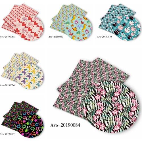 50*150cm New Hot Sell Cartoon Star Pattern Printed Leather Polyster Cotton Liverpool Bullet Fabric for DIY Handmade By Yards