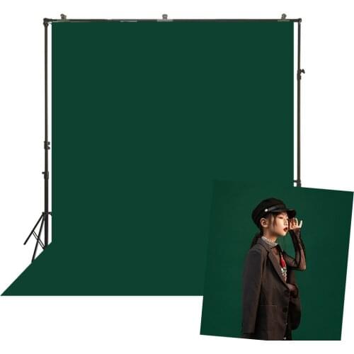 Atrovirens Dark Green Photography Backdrop Solid Color Pure Plain Background Game Streaming Shoot Portrait Banner Zoom Poster