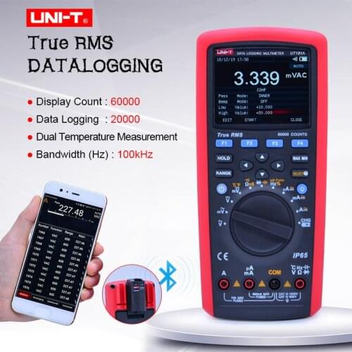 UT181A True RMS Data logging Digital Multimeter;AC DC volt Ampere meter;Capacitance ohm Temp Tester;Smart Software Trend Capture