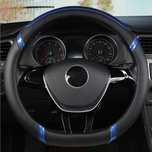 D-type steering wheel cover with ultra-fine Micro Fiber Leathe slip-resistant 38cm automotive wheel cover interior