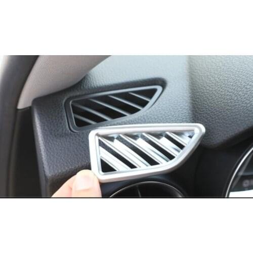 For Alfa Romeo Stelvio 2017 Car-styling ABS Chrome Dashboard Air Conditioning Vent Outlet Frame Cover Trim 2pcs