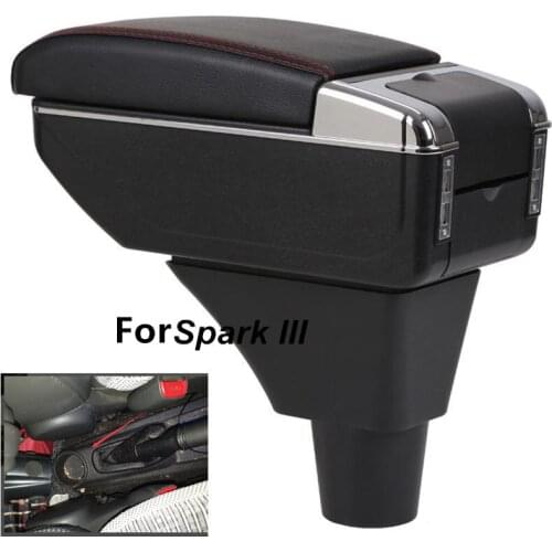 For Chevrolet Spark III armrest box central Store content Aveo T200 armrest box with cup holder ashtray Generic model