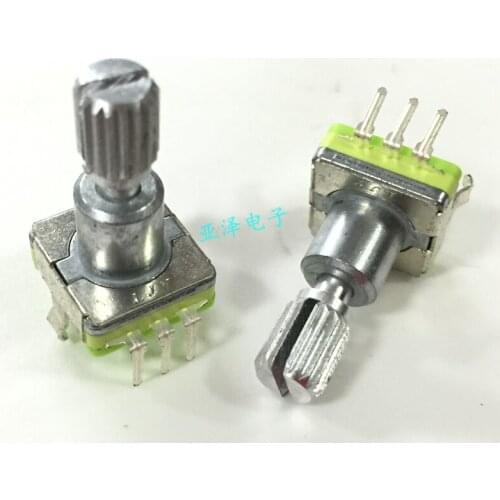 EC11 encoder with switch 30 positioning 15 pulse serrated shaft length 17MM free shippping
