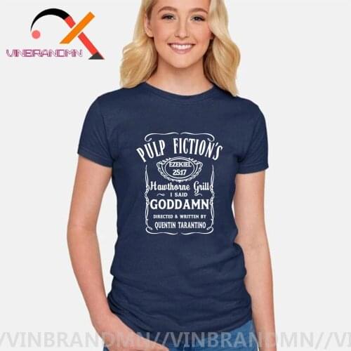 Vogue Written and Directed by Quentin Tarantino Film Movie Pulp Fiction Django Kill Bill 2 John Travolta T shirt woman tops tees