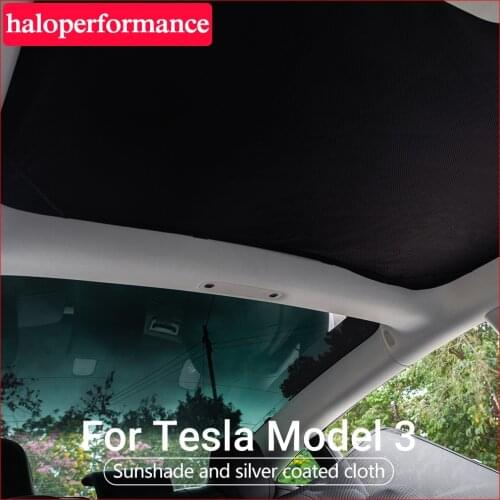 Haloperformance Model3 Car Sunshade Rear For Tesla Model 3 Accessories Roof Skylight Shades Tesla Model Three 2017-2020