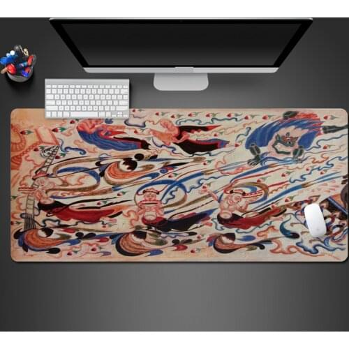 Chinese Wind Modern Creative Cool Mouse Pad PC Computer Games Rubber Washable Anti-Skid Game Edge Pad Family Special Mats