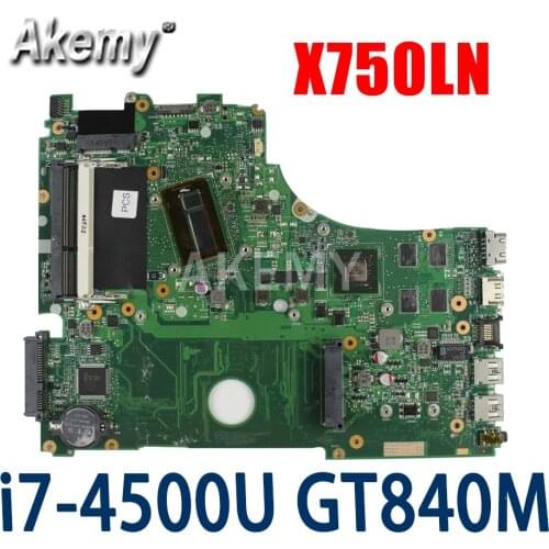 ERILLES X750LN Motherboard For ASUS X750LB X750LN X750L Laotop Mainboard with i7-4500U CPU GT840M GPU