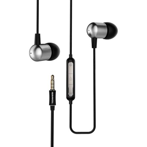 TENNMAK TNT Titanium In Ear Metal HiFi Earphones Earbud with Microphone and Volume Control