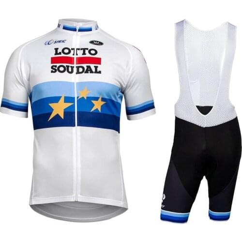 European Champion Cycling Jersey Sets 19d Gel Padded Bike Shorts Breathable Pro Cycling Clothing Jersey Maillot Ciclismo