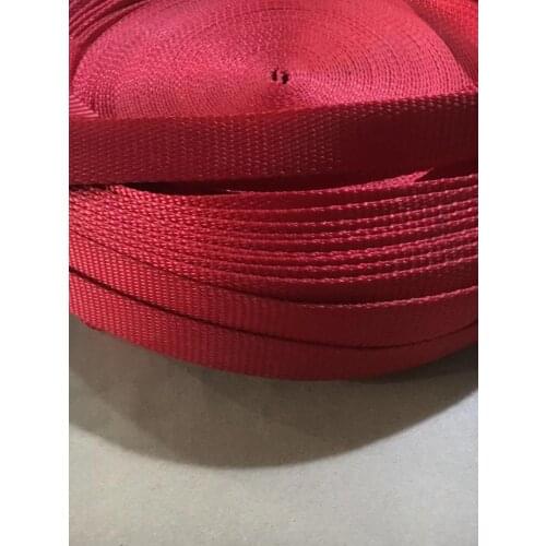 Red color nylon ribbon webbing for DIY dog collar strap