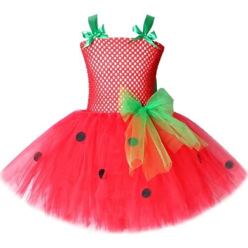 Baby Girls Tutu Dress Strawberry Princess Dresses for Kids Girl Birthday Costume Watermelon Halloween Christmas Costumes Toddler