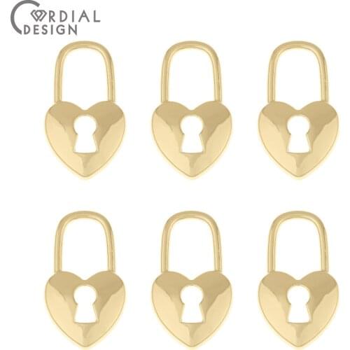 Cordial Design 100Pcs 15*26MM Jewelry Accessories/Hand Made/Earring Pendant/Heart Shape/DIY Charms/Jewelry Findings & Components
