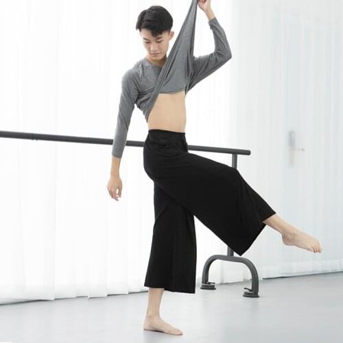 Latin Dance Wide leg pants Men Man teacher Ballroom Tango trousers Cha Salsa rumba modern Dance wear Yoga costumes