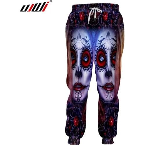 UJWI New Trend Scary clown Mens Sweatpants 3D Halloween Punk Rock Man Pants Printed Fashion Streetwear Unisex Clothings