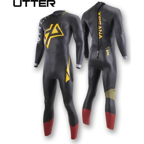 UTTER Xprana 5/3mm Triathlon Surfing Wetsuit Fullsleeve Smoothskin Yamamoto Neoprene for Open Water Swimming Ironman