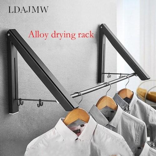 Clothesline Bathroom Toilet Telescopic Invisible Drying Rack Pole Indoor And Outdoor Wall Hanging Hotel Hotel Storage Rack