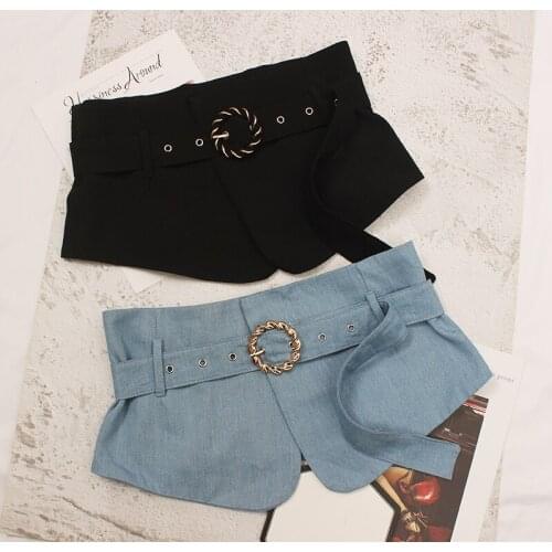 Womens runway fashion fabric Cummerbunds female Dress coat Corsets Waistband Belts decoration wide belt R3553