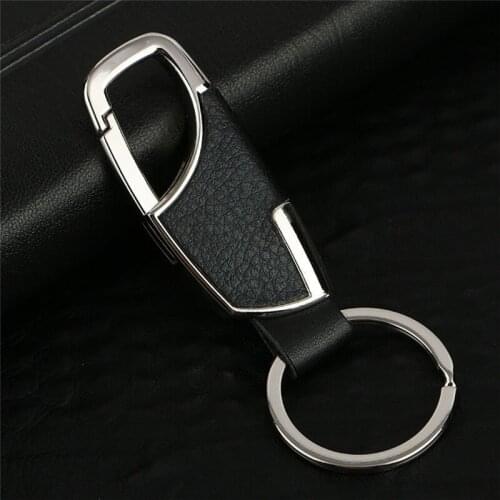 1PCS Men Creative Metal Leather Key Chain Ring Keychain Car Key Chain Key Ring Gift For Key Chain Decoration