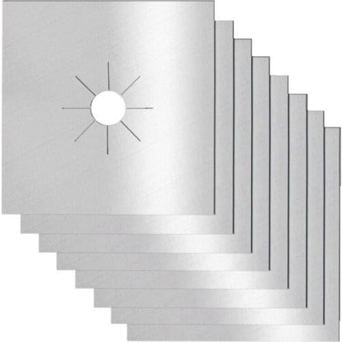 Kitchen Gas Stove Protector Non Stick Burner Liner Cooker Cover Mat Gas Stove Cleaning Mats Kitchen Gadgets Tools 10Pcs