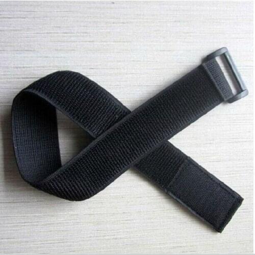 Free shipping 10pcs 2.5cm x 60cm nylon self adhesive elastic strap tapes with plastic buckle sticky Hook Loop cable ties