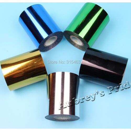 160MMx120M Gold Rose Silver Laser Black Red Blue Rainbow Hot Stamping Foil Heat Transfer Napkin Gilding PVC Business Card Emboss