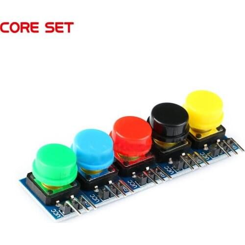 5Pcs 12X12MM Big key module Big button module Light touch switch module with hat High level output for arduino or raspberry pi